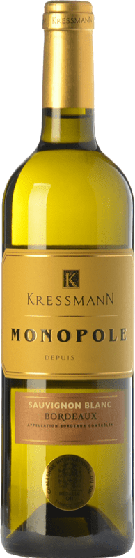 8,95 € Kostenloser Versand | Weißwein Kressmann Monopole Blanc Alterung A.O.C. Bordeaux Bordeaux Frankreich Sauvignon Weiß Flasche 75 cl
