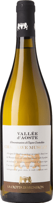 19,95 € 免费送货 | 白酒 La Crotta di Vegneron Muscat D.O.C. Valle d'Aosta 瓦莱达奥斯塔 意大利 Muscat White 瓶子 75 cl