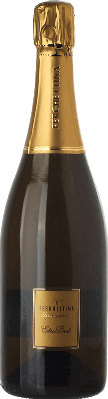 42,95 € Spedizione Gratuita | Spumante bianco La Ferghettina Brut Extra D.O.C.G. Franciacorta lombardia Italia Pinot Nero, Chardonnay Bottiglia 75 cl