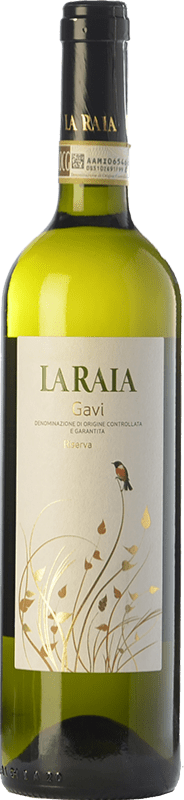 24,95 € Envio grátis | Vinho branco La Raia Reserva D.O.C.G. Cortese di Gavi Piemonte Itália Cortese Garrafa 75 cl