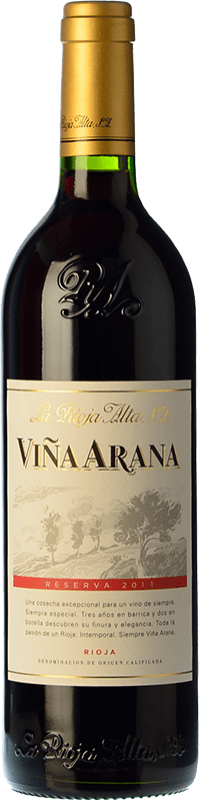 14,95 € Free Shipping | Red wine Rioja Alta Viña Arana Reserva D.O.Ca. Rioja The Rioja Spain Tempranillo, Mazuelo Bottle 75 cl
