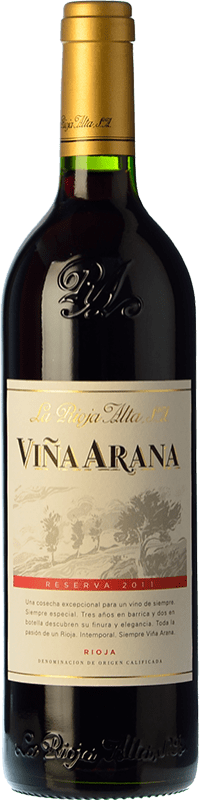 16,95 € Free Shipping | Red Wine Rioja Alta Viña Arana Reserve — Aged D.O.Ca. Rioja The Rioja Spain Tempranillo, Mazuelo Bottle 75 cl