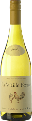 9,95 € Kostenloser Versand | Weißwein La Vieille Ferme Blanc A.O.C. Côtes du Luberon Rhône Frankreich Grenache, Roussanne, Bourboulenc Flasche 75 cl