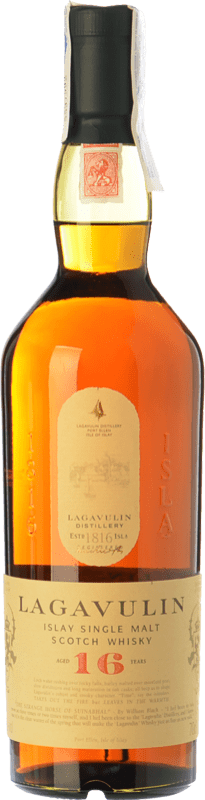 106,95 € Free Shipping | Whisky Single Malt Lagavulin Islay United Kingdom 16 Years Bottle 70 cl