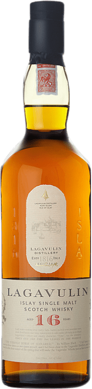 106,95 € Free Shipping | Whisky Single Malt Lagavulin Islay United Kingdom 16 Years Bottle 70 cl