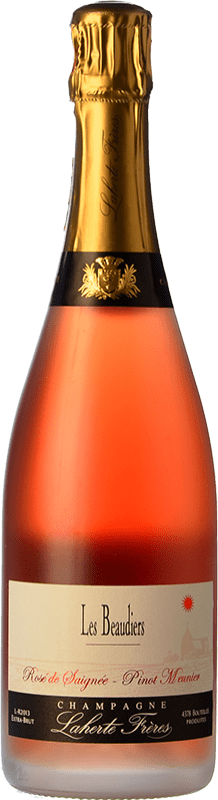68,95 € Envio grátis | Espumante Rosé Laherte Frères Les Beaudiers de Saignée Rosé A.O.C. Champagne Champagne França Pinot Meunier Garrafa 75 cl