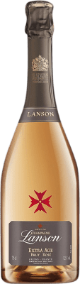 67,95 € Бесплатная доставка | Розовое игристое Lanson Extra Âge Rosé брют A.O.C. Champagne шампанское Франция Pinot Black, Chardonnay бутылка 75 cl