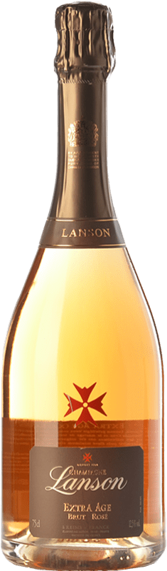 67,95 € Kostenloser Versand | Rosé Sekt Lanson Extra Âge Rosé Brut A.O.C. Champagne Champagner Frankreich Pinot Schwarz, Chardonnay Flasche 75 cl