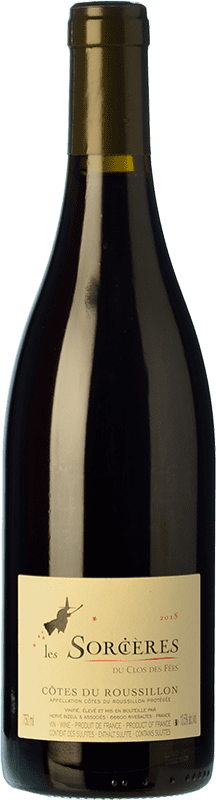 16,95 € Бесплатная доставка | Красное вино Le Clos des Fées Les Sorcières Молодой A.O.C. Côtes du Roussillon Лангедок-Руссильон Франция Syrah, Grenache, Carignan бутылка 75 cl