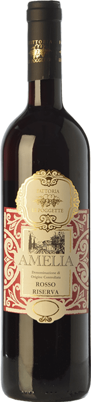 10,95 € Free Shipping | Red wine Le Poggette Rosso D.O.C. Amelia Umbria Italy Sangiovese, Montepulciano, Canaiolo Bottle 75 cl