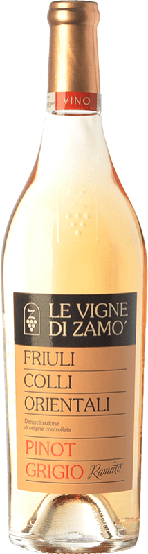 16,95 € Envoi gratuit | Vin blanc Zamò Ramato D.O.C. Colli Orientali del Friuli Frioul-Vénétie Julienne Italie Pinot Gris Bouteille 75 cl