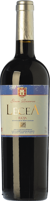 21,95 € Spedizione Gratuita | Vino rosso Lecea Gran Riserva D.O.Ca. Rioja La Rioja Spagna Tempranillo Bottiglia 75 cl