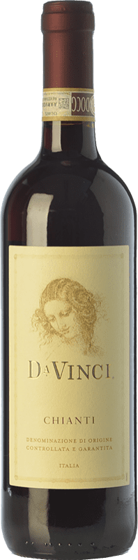 8,95 € 免费送货 | 红酒 Leonardo da Vinci Da Vinci D.O.C.G. Chianti 托斯卡纳 意大利 Merlot, Sangiovese 瓶子 75 cl
