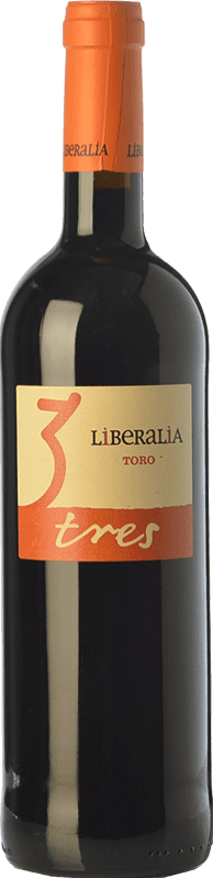 9,95 € 免费送货 | 红酒 Liberalia Tres 年轻的 D.O. Toro 卡斯蒂利亚莱昂 西班牙 Tinta de Toro 瓶子 75 cl