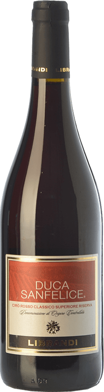 12,95 € Free Shipping | Red wine Librandi Duca Sanfelice Rosso Reserve D.O.C. Cirò Calabria Italy Gaglioppo Bottle 75 cl