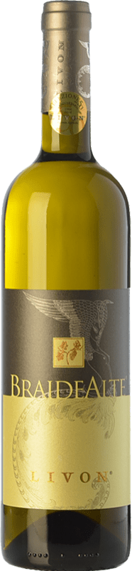 38,95 € Envío gratis | Vino blanco Livon Braide Alte I.G.T. Friuli-Venezia Giulia Friuli-Venezia Giulia Italia Chardonnay, Sauvignon, Picolit, Moscatel Amarillo Botella 75 cl