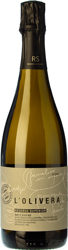 18,95 € 免费送货 | 白起泡酒 L'Olivera Brut Nature 大储备 D.O. Costers del Segre 加泰罗尼亚 西班牙 Macabeo, Chardonnay, Parellada 瓶子 75 cl