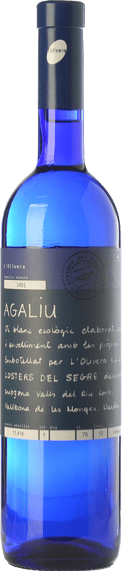 15,95 € Free Shipping | White wine L'Olivera Agaliu Aged D.O. Costers del Segre Catalonia Spain Macabeo Bottle 75 cl