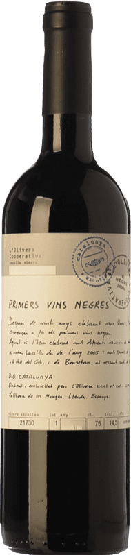 9,95 € Бесплатная доставка | Красное вино L'Olivera Primers Vins молодое D.O. Costers del Segre Каталония Испания Syrah — Сира, Garnacha — Гренаш, Cabernet Sauvignon — Каберне Совиньон, Monastrell — Монастрель Eco — Эко Био Органический 75 cl