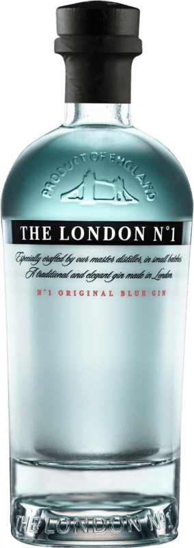 29,95 € Envio grátis | Genever Gin The London Nº 1 Blue — Edição Azul, Original Reino Unido 70 cl