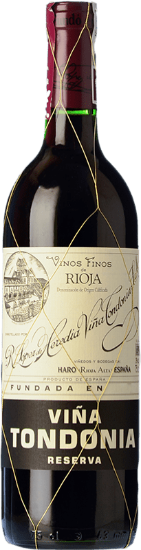 49,95 € Spedizione Gratuita | Vino Rosso López de Heredia Viña Tondonia Riserva D.O.Ca. Rioja La Rioja Spagna Tempranillo, Garnacha — Grenache, Graciano, Mazuelo 75 cl