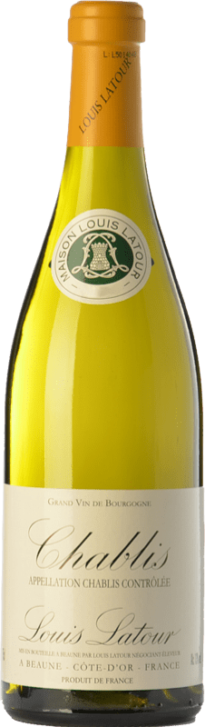36,95 € Envío gratis | Vino blanco Louis Latour Chablis A.O.C. Bourgogne Borgoña Francia Chardonnay Botella 75 cl