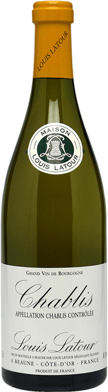 35,95 € Spedizione Gratuita | Vino Bianco Louis Latour A.O.C. Chablis Borgogna Francia Chardonnay 75 cl