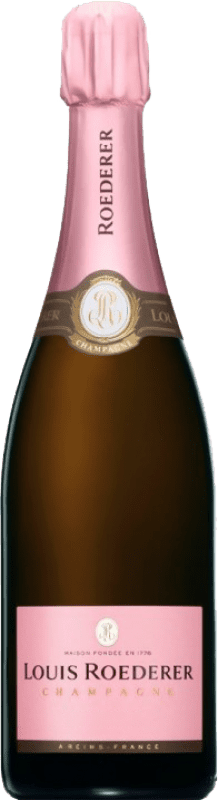 96,95 € Envio grátis | Espumante rosé Louis Roederer Rosé Brut A.O.C. Champagne Champagne França Pinot Preto, Chardonnay Garrafa 75 cl