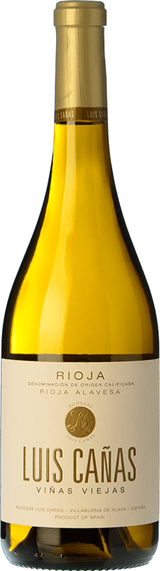 18,95 € Envio grátis | Vinho branco Luis Cañas Fermentado en Barrica Crianza D.O.Ca. Rioja La Rioja Espanha Viura, Malvasía Garrafa 75 cl