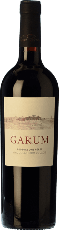18,95 € 免费送货 | 红葡萄酒 Luis Pérez Garum Crianza — 陈酿 I.G.P. Vino de la Tierra de Cádiz 安达卢西亚 西班牙 Merlot — 梅洛, Syrah — 西拉, Petit Verdot 75 cl