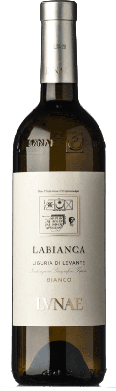 9,95 € Free Shipping | White wine Lunae Leukotea I.G.T. Liguria di Levante Liguria Italy Malvasía, Vermentino, Greco, Albarola Bottle 75 cl