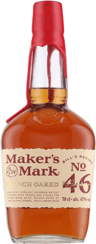 62,95 € Envio grátis | Whisky Bourbon Maker's Mark 46 Kentucky Estados Unidos Garrafa 70 cl