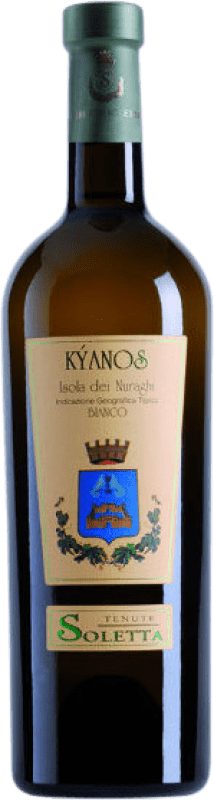22,95 € 免费送货 | 白酒 Tenuta Soletta Kýanos I.G.T. Isola dei Nuraghi Cerdeña 意大利 Muscat, Vermentino, Incroccio Manzoni 瓶子 75 cl
