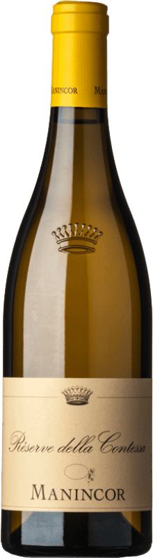 32,95 € Envío gratis | Vino Blanco Manincor Rèserve della Contessa D.O.C. Alto Adige Trentino-Alto Adige Italia Chardonnay, Sauvignon Blanca, Pinot Blanco Eco Ecológico Botella 75 cl