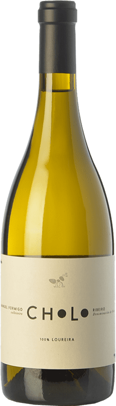 16,95 € Envío gratis | Vino blanco Formigo Cholo D.O. Ribeiro Galicia España Loureiro Botella 75 cl