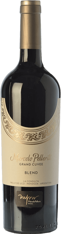 57,95 € Free Shipping | Red wine Pelleriti Grand Cuvée Blend Grand Reserve I.G. Valle de Uco Uco Valley Argentina Cabernet Franc, Malbec Bottle 75 cl