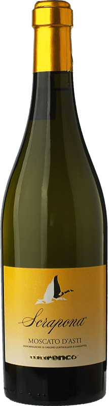 0,95 € Envio grátis | Vinho doce Marenco Scrapona D.O.C.G. Moscato d'Asti Piemonte Itália Mascate Branco Garrafa 75 cl