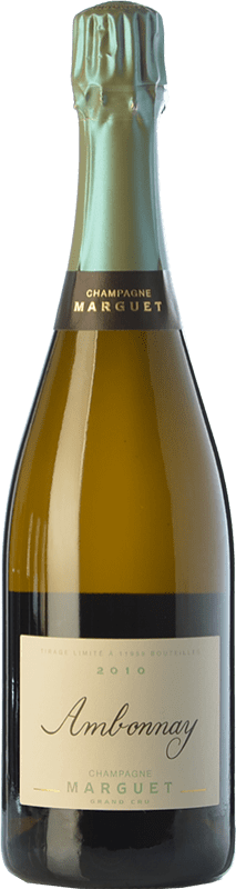 75,95 € Envio grátis | Espumante branco Marguet Ambonnay Grand Cru A.O.C. Champagne Champagne França Pinot Preto, Chardonnay Garrafa 75 cl