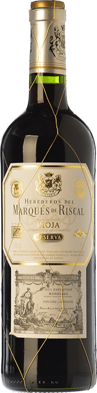49,95 € Бесплатная доставка | Красное вино Marqués de Riscal Резерва D.O.Ca. Rioja Ла-Риоха Испания Tempranillo — Темпранильо Бутылка Магнум 1,5 L