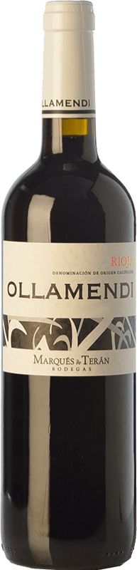 7,95 € Бесплатная доставка | Красное вино Marqués de Terán Ollamendi старения D.O.Ca. Rioja Ла-Риоха Испания Tempranillo бутылка 75 cl