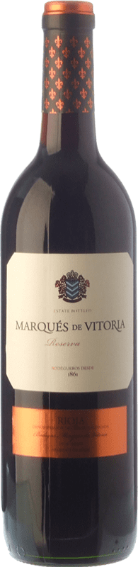 17,95 € Spedizione Gratuita | Vino Rosso Marqués de Vitoria Riserva D.O.Ca. Rioja La Rioja Spagna Tempranillo 75 cl
