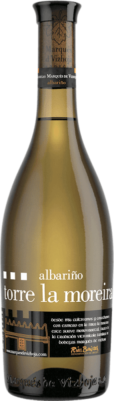 13,95 € 免费送货 | 白酒 Marqués de Vizhoja Torre la Moreira D.O. Rías Baixas 加利西亚 西班牙 Albariño 瓶子 75 cl