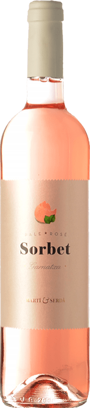 6,95 € 免费送货 | 玫瑰酒 Martí Serdà Sorbet Rosé 年轻的 D.O. Penedès 加泰罗尼亚 西班牙 Grenache, Grenache White 瓶子 75 cl