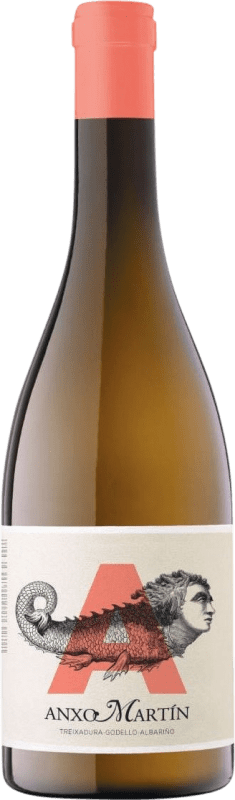 18,95 € 免费送货 | 白酒 Martín Códax Anxo D.O. Rías Baixas 加利西亚 西班牙 Loureiro, Albariño, Caíño White 瓶子 75 cl