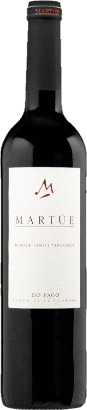 10,95 € Envío gratis | Vino tinto Martúe Joven D.O.P. Vino de Pago Campo de la Guardia Castilla la Mancha España Tempranillo, Merlot, Syrah, Cabernet Sauvignon Botella 75 cl