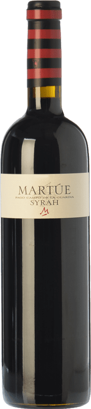 19,95 € Free Shipping | Red wine Martúe Aged D.O.P. Vino de Pago Campo de la Guardia Castilla la Mancha Spain Syrah Bottle 75 cl