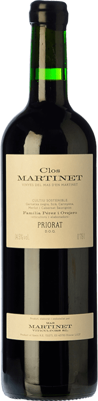 79,95 € Envio grátis | Vinho Tinto Mas Martinet Clos Crianza D.O.Ca. Priorat Catalunha Espanha Merlot, Syrah, Garnacha — Grenache, Cabernet Sauvignon, Cariñena — Carignan Eco — Biológico 75 cl