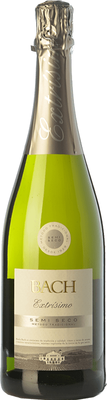6,95 € Spedizione Gratuita | Spumante Bianco Bach Extrísimo Semiseco — Semisecco Giovane D.O. Cava Catalogna Spagna Macabeo, Xarel·lo, Parellada 75 cl