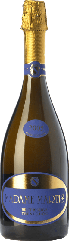 89,95 € 免费送货 | 白起泡酒 Maso Martis Madame Martis 预订 D.O.C. Trento 特伦蒂诺 意大利 Pinot Black, Chardonnay, Pinot Meunier 瓶子 75 cl