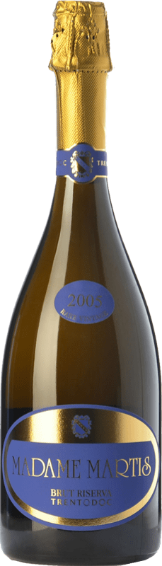 89,95 € Free Shipping | White sparkling Maso Martis Madame Martis Reserve D.O.C. Trento Trentino Italy Pinot Black, Chardonnay, Pinot Meunier Bottle 75 cl
